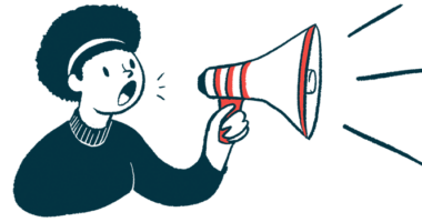 Illustration of woman speaking with a megaphone.