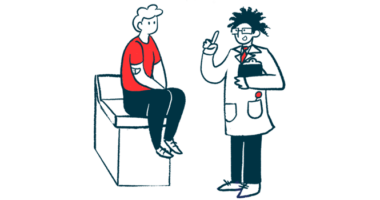 An illustration shows a person on a treatment table consulting with a doctor.