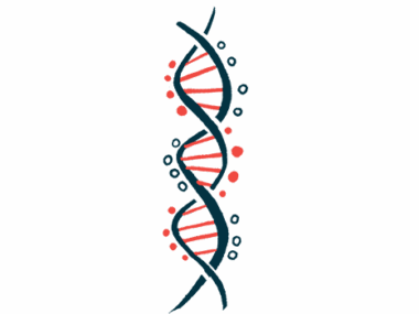 A DNA strand is illustrated.