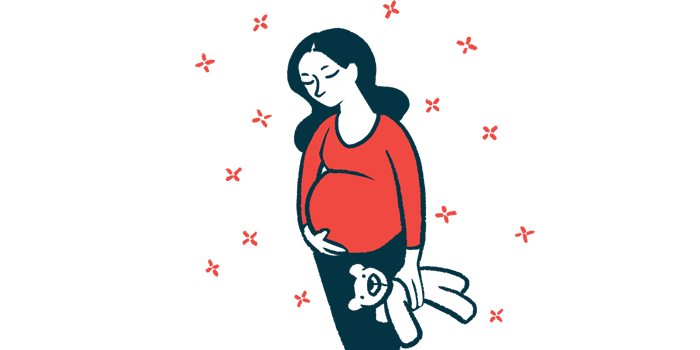 reproductive counseling | Angioedema News | illustration of pregnant woman holding teddy bear