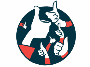 An illustration showing multiple hands giving the thumbs-up sign.