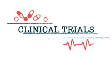 An illustration showing the words clinical trials with oral pills and a monitor reading.