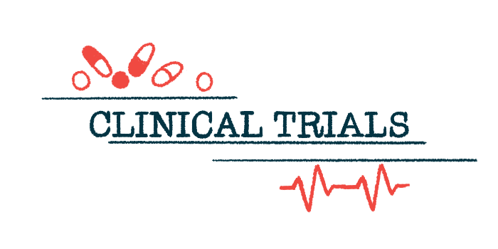 An illustration showing the words clinical trials with oral medications and a monitor reading.
