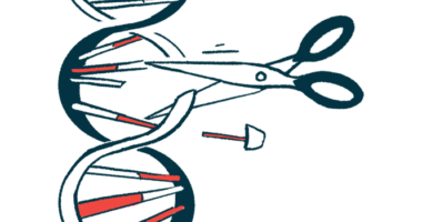 A pair of scissors is shown cutting a strand of DNA.