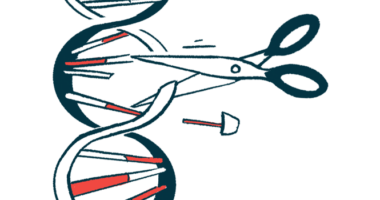 A pair of scissors is shown cutting a strand of DNA.