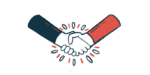 A handshake is shown to illustrate an agreement between two people or organizations.