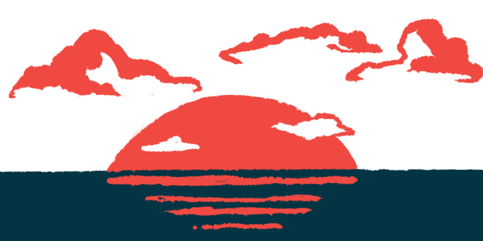 An illustration of a sunset is shown.