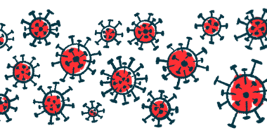An illustration of sphere-shaped bacteria.
