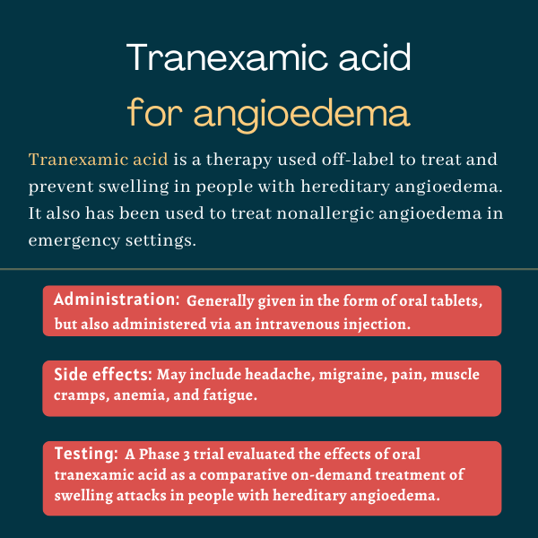 Tranexamic acid for angioedema