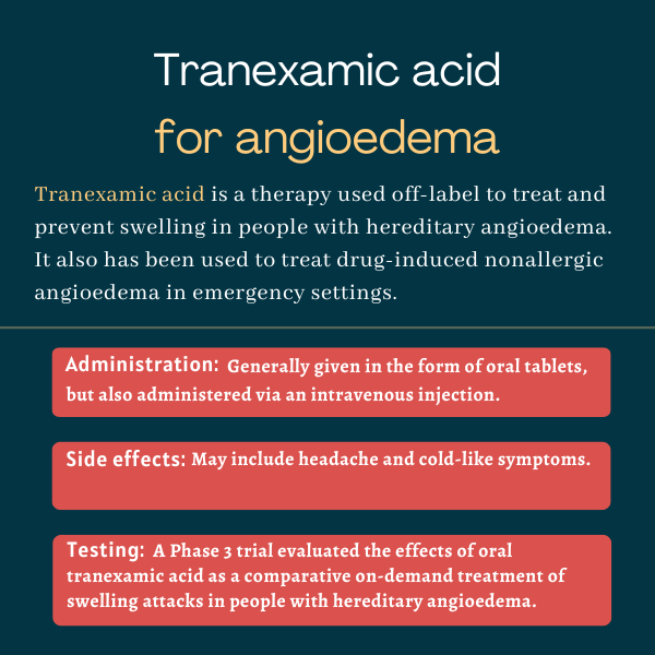 Tranexamic acid for hereditary angioedema