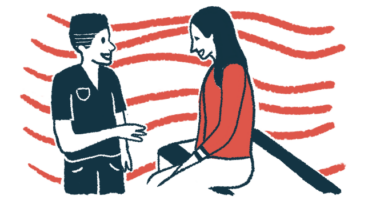 An illustration of a doctor speaking with a female patient.
